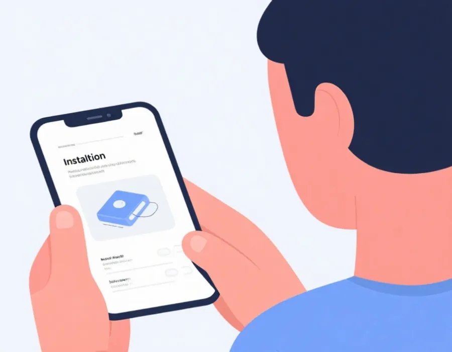 移动端下载指引示意图